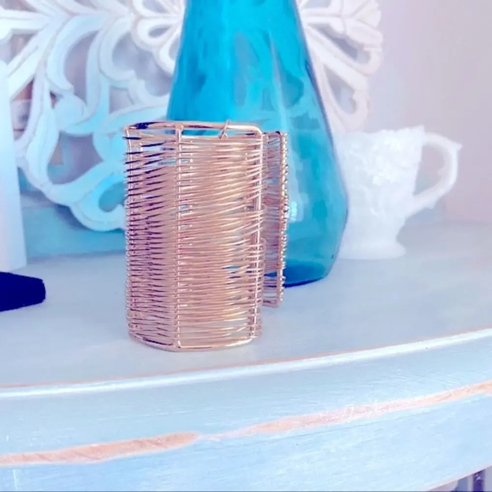 Natasha Wide Gold Tone Cuff Bracelet